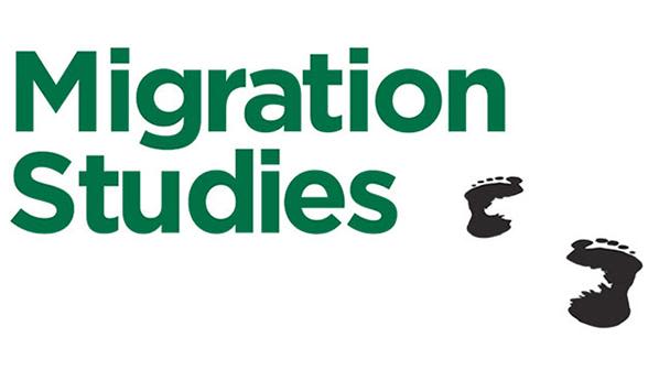 Migration Studies journal name and footprint logo