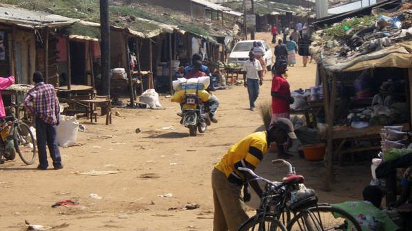 Cover image: Isangano market in the centre of Nakivale refugee settlement, Uganda