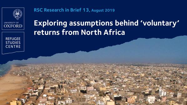 cover of research brief on 'voluntary' returns from North Africa showing image of Dakar in Senegal
