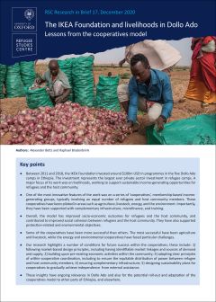 The IKEA Foundation and livelihoods in Dollo Ado: lessons from the cooperatives model